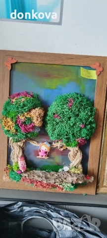 декорации ръчно изработени от жив скандинавски мъх и сапунени рози., снимка 12 - Декорация за дома - 52206005