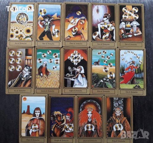 Fantastical Tarot - таро колода с 78 карти и хартиена книжка, 7смx12см, снимка 9 - Карти за игра - 34657013
