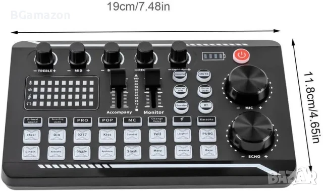 НОВ Комплект звукова карта с кондензаторен микрофон, аудио интерфейс за стрийминг, подкастинг, снимка 8 - Ресийвъри, усилватели, смесителни пултове - 50556186