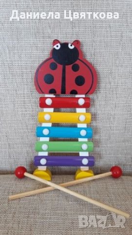Детски дървен ксилофон, снимка 2 - Образователни игри - 26742993