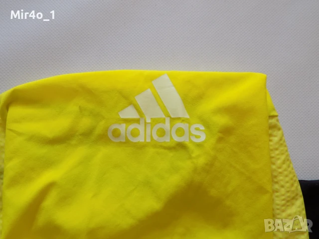 горнище adidas running ветровка суитчър фанела худи яке крос спорт мъжко оригинално жълто L, снимка 3 - Спортни дрехи, екипи - 50585749