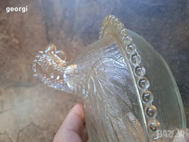 ретро стъклена бонбониера кокошка  7/2, снимка 3 - Аксесоари за кухня - 49778440