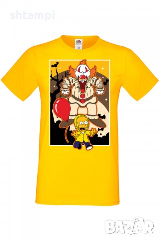 Мъжка тениска The Simpsons Krusty The Clown Pennywise 01,Halloween,Хелоуин,Празник,Забавление,Изнена, снимка 10 - Тениски - 38136483