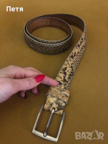 Колан от естесвена кожа на питон, снимка 6 - Колани - 39458180