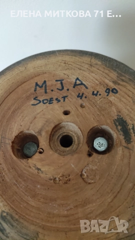 Уникален огромен свещник от масивно дърво много тежък/над 2 кг/+подарък свещ, снимка 5 - Антикварни и старинни предмети - 51647031