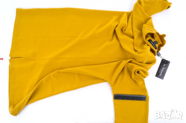 Рокля в цвят горчица марка La Aurora - 3XL, снимка 5 - Рокли - 33238061