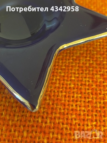 Порцеланова звезда.Kobalt., снимка 2 - Антикварни и старинни предмети - 52000293