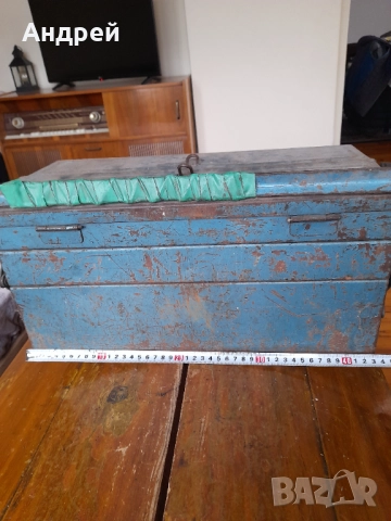 Старо метално сандъче за инструменти, снимка 3 - Други ценни предмети - 52080136