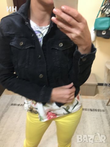 Черно дънково яке, снимка 7 - Якета - 33098713