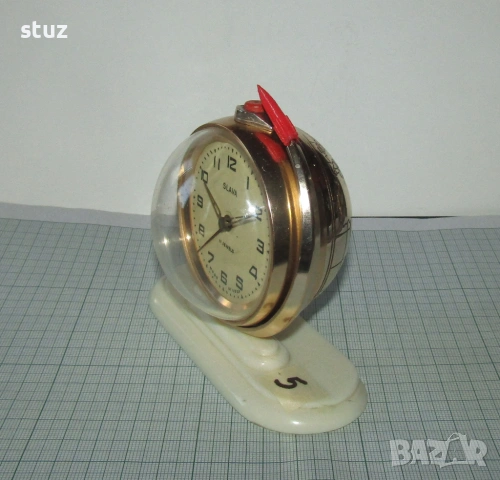 Будилник Слава "Спутник" (No:5), снимка 4 - Антикварни и старинни предмети - 53056233