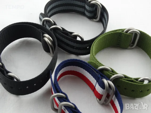 КАИШКА ZULU- ЧЕРВЕН / БЯЛ / СИН -18мм + ПОДАРЪК, снимка 11 - Каишки за часовници - 48202617