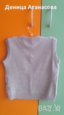 Сив пуловер, карирана ризка, елек без ръкав, сиви дънки, ватиран панталон, зимно яке Ino boy 110/116, снимка 5 - Детски панталони и дънки - 31279140