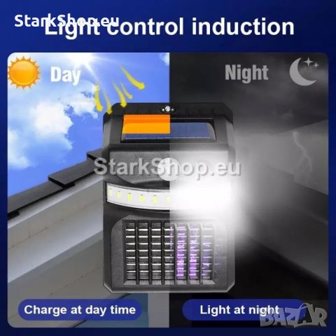 Соларна лампа прожектор против комари, снимка 2 - Лед осветление - 38425649