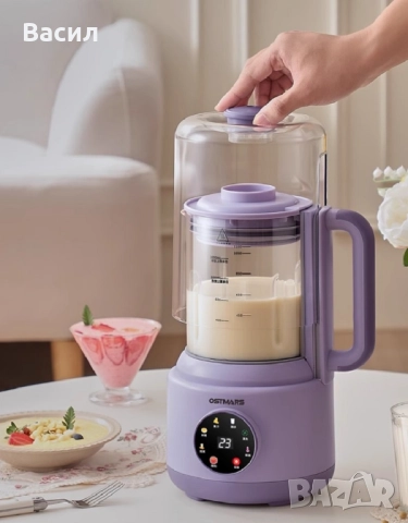 Уред за соево мляко и пасирана супа,смути и топла вода.Ostmars 1110ml