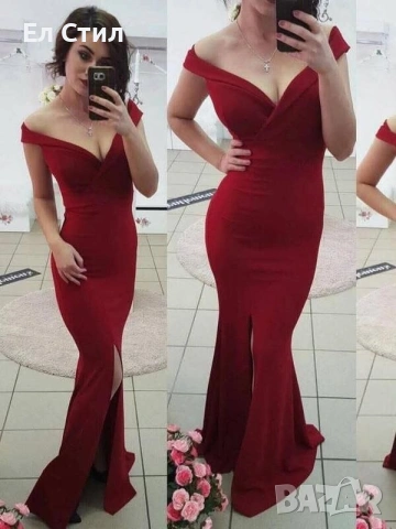 📌#Дълга елегантна #рокля 95% полиестер 5% ликра Производител: Италия Хс С М Л 38 евро Еконт, снимка 2 - Рокли - 53472022