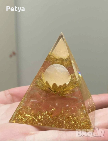 Подаръче Oргонитни пирамиди с естествени камъни, снимка 2 - Декорация за дома - 53215027