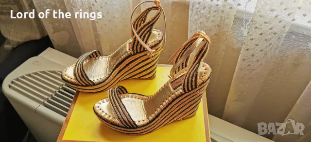 Маркови дамски сандали / еспадрили от рафия PATRIZIA PEPE - 39 номер