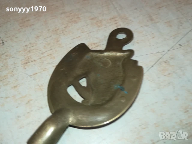 обувалка с кон-45см мед/месинг-внос swiss 0306251633, снимка 12 - Други ценни предмети - 50536531