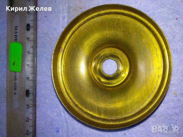 СТАР МЕСИНГОВ ДЕКОРАТИВЕН ЕЛЕМЕНТ КАПАЧЕ За ЧАСТИ РЕСТАВРАЦИЯ ДЕКОРАЦИЯ 28405, снимка 6 - Други ценни предмети - 43665236
