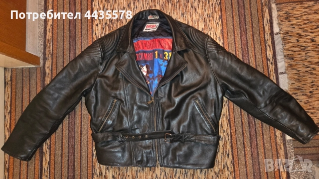 Кожено мото яке тип рокерско (рокерия) от естествена кожа