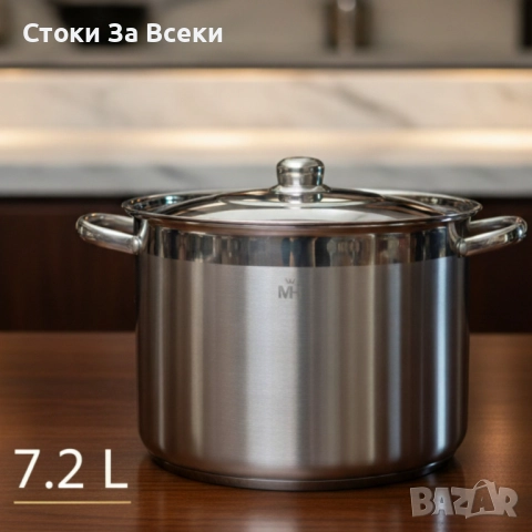 Неръждаема тенджера MERCURY HAUS COSMO PREMIUM - 7 размера, снимка 3 - Съдове за готвене - 52194008