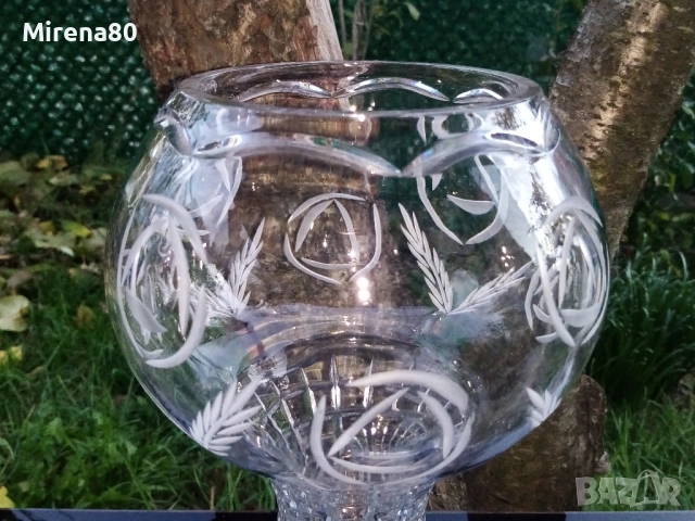 Огромна кристална ваза - СССР, снимка 2 - Вази - 52507177