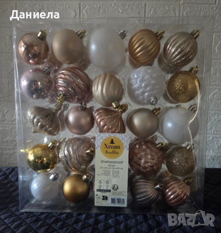 Комплект от 50 бр. Коледни топки