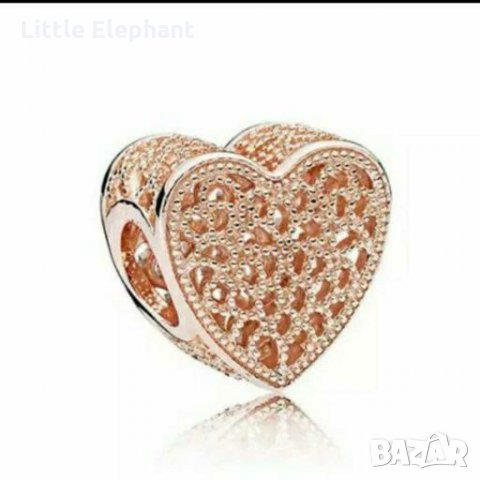 Елемент сърце,Rose Gold/нов