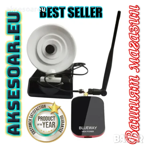 Антенена усилвател с дълъг обхват на прихващане на интернет сигнал 2000mW Wifi USB разбиване пароли, снимка 10 - Мрежови адаптери - 50265445