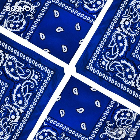 Бандана - Хип Хоп шал - Син, снимка 7 - Шалове - 28411159