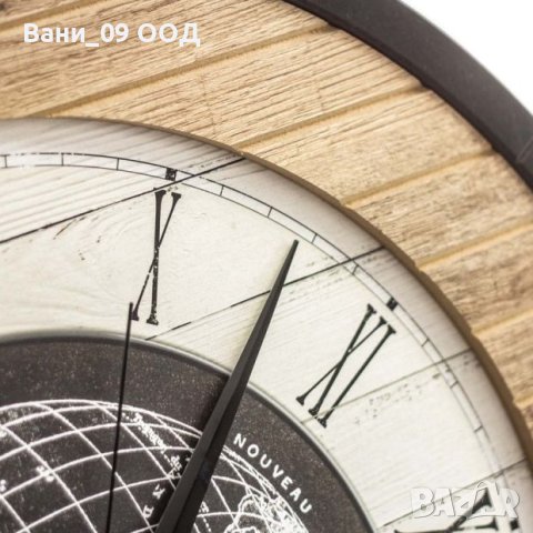 Уникален дървен часовник в индустриален стил, снимка 2 - Стенни часовници - 42992533