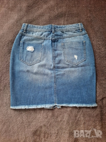 Дънкова пола Размер М, снимка 2 - Поли - 52451955