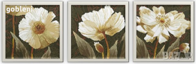 гоблен-триптих "В КАФЯВО" Д 46- размери /48*16/ см.; 20 цвята; 48 лв.