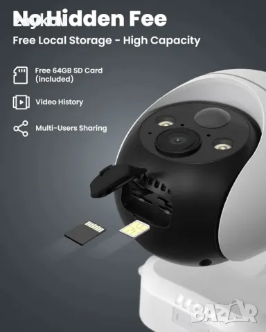 ieGeek 4G LTE безжична външна клетъчна слънчева охранителна камера, без WiFi, със соларен панел, снимка 4 - Камери - 48006695