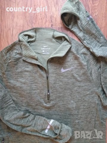 Nike Running Dri-FIT Element Sphere Half-Zip Sweat In Green - страхотна мъжка блуза КАТО НОВА, снимка 10 - Спортни дрехи, екипи - 28147209