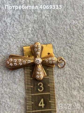 Много красив златен кръст 14к 5.3 гр , снимка 3 - Колиета, медальони, синджири - 51357848