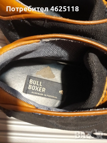 Черни обувки BULL BOXER естеств.кожа -велур, снимка 4 - Ежедневни обувки - 52343568
