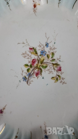 Старо порцеланово плато - Carl Tielsch, над 100-годишно, снимка 4 - Други ценни предмети - 52564094