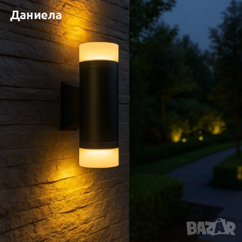 Стенна лампа LUNA LIGHTING – 10W, 280lm, уютна топла светлина за вход и фасада, снимка 3 - Други - 51928690