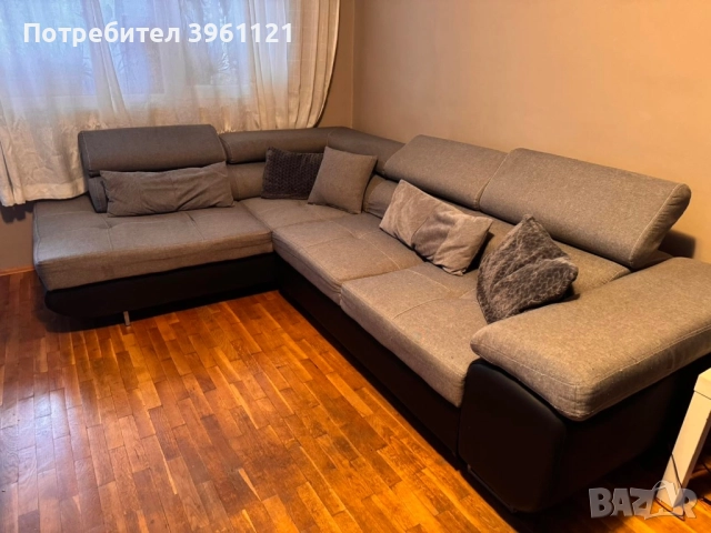 ъглов разтегателен диван с ракла, снимка 6 - Дивани и мека мебел - 52616487