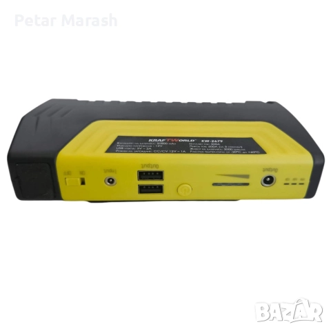 KraftWorld KW-2679 – Джъмп стартер за кола с компресор, фенер и аварийни инструменти 12V, 600A, USB, снимка 12 - Компресори - 51792990
