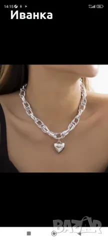 Масивно дамско колие с висулка от медицинска стомана, снимка 4 - Колиета, медальони, синджири - 49722832