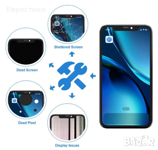 Дисплей за iPhone XR, резервен екран за iPhone XR, 3D Touch, 6.1-инчов LCD дисплей за iPhone XR, снимка 4 - Резервни части за телефони - 50553355