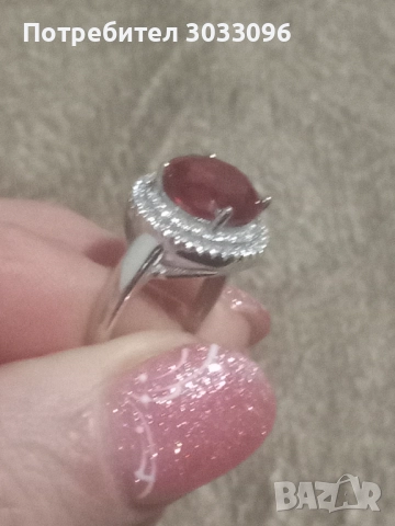 Сребърен пръстен, снимка 4 - Пръстени - 52740584