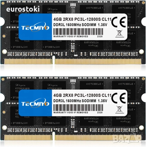 TECMIYO DDR3L 1600MHz 8GB комплект (2x4GB) Ram PC3L-12800S CL11 1.35V/1.5V PC3 12800