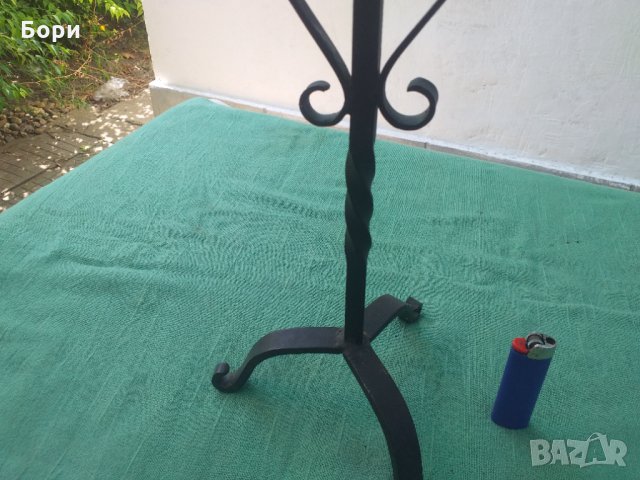 Голям свещник ковано желязо, снимка 6 - Други - 33636640