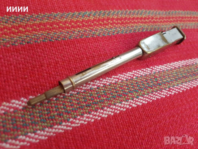 Стар джобен печат с тампон и писец, снимка 2 - Антикварни и старинни предмети - 53403581