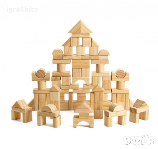 100 части класически дървен конструктор строител Топ качество