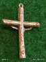 Винтидж сребърен кръст Разпятие на Исус Христос ювелирна изработка 27563, снимка 5