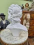 Уникат - Голям антикварен колекционерски порцеланов бюст фигура статуетка , снимка 6